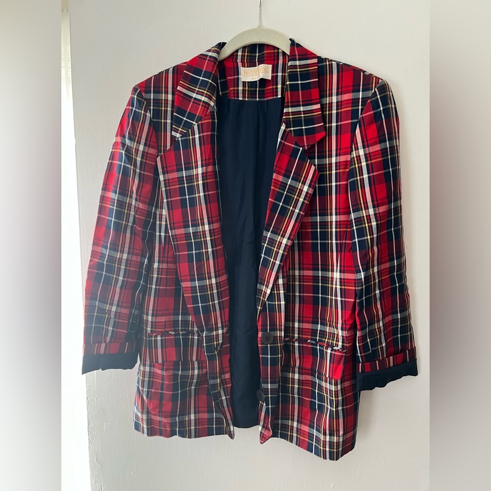 Vintage Pendleton Plaid Blazer